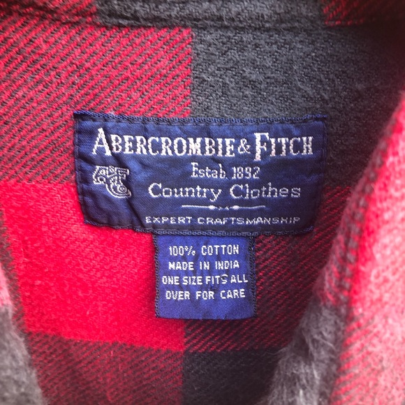 Vintage Abercrombie & Fitch Buffalo Plaid Cotton Flannel Paul Bunyan GUC - Picture 3 of 6